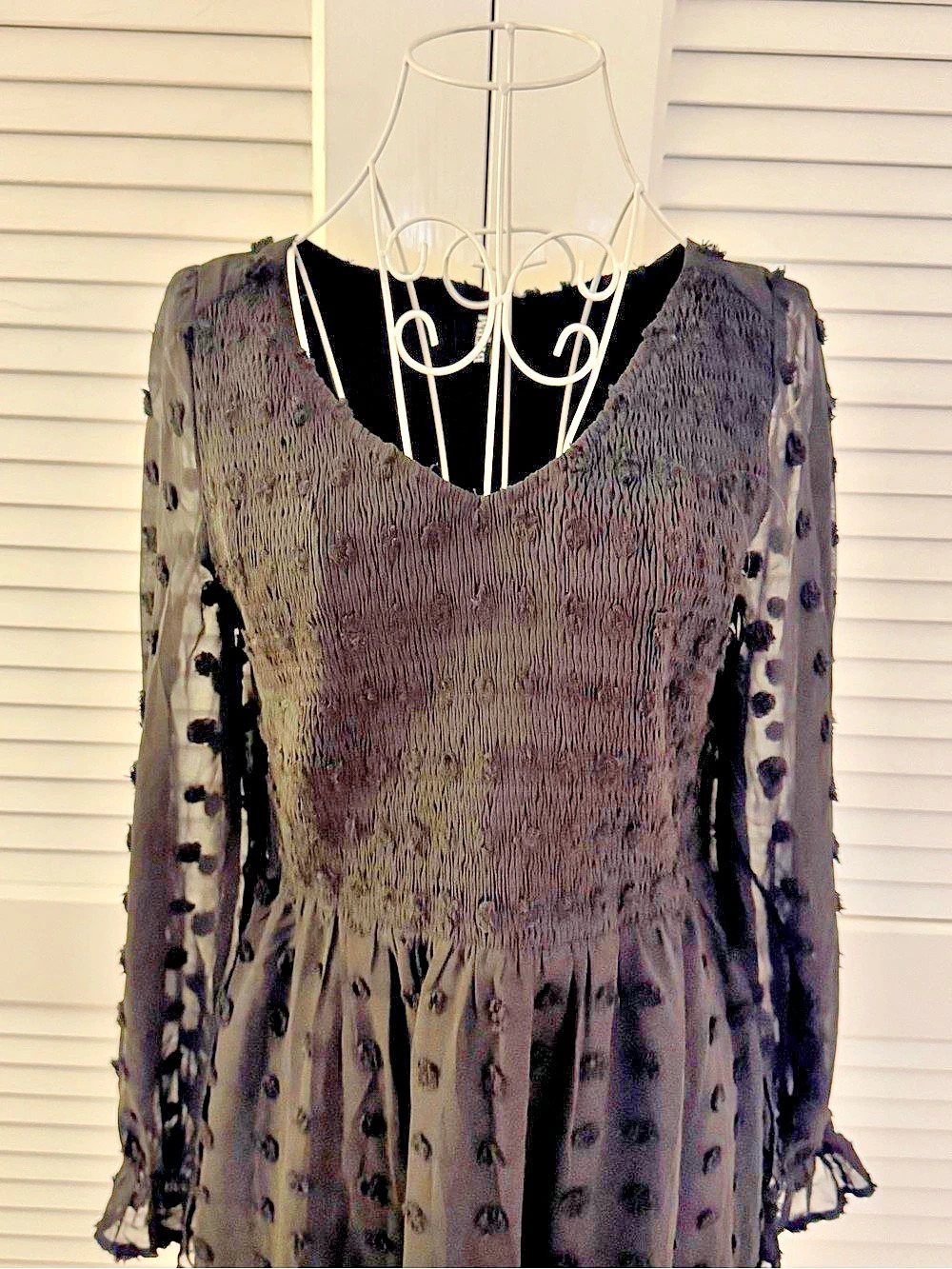 BTFBM Black Polka Dot Mini Dress NWT